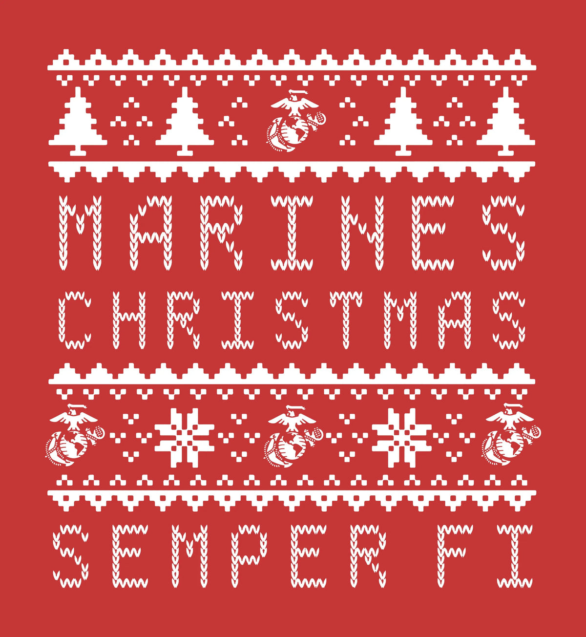 Marines Christmas Sweatshirt Red