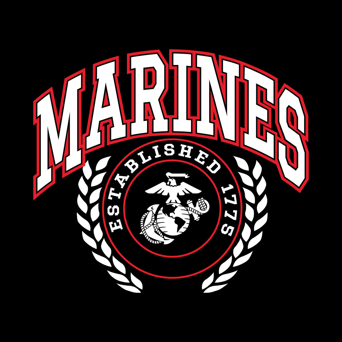 Marines Crest Long Sleeve Tee
