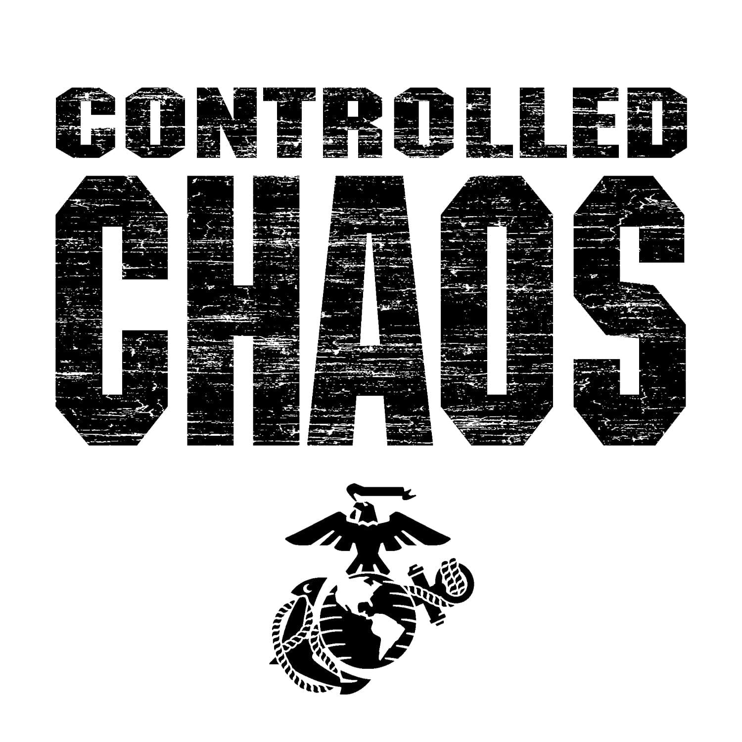 Marines Controlled Chaos 2-Sided Long Sleeve Tee