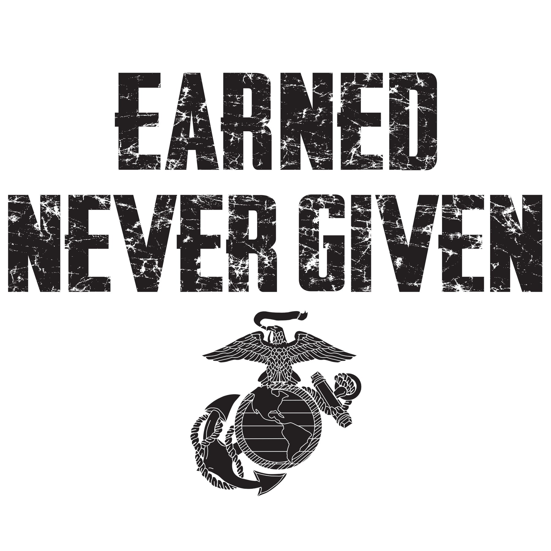 USA Earned Never Given OD Green Tee