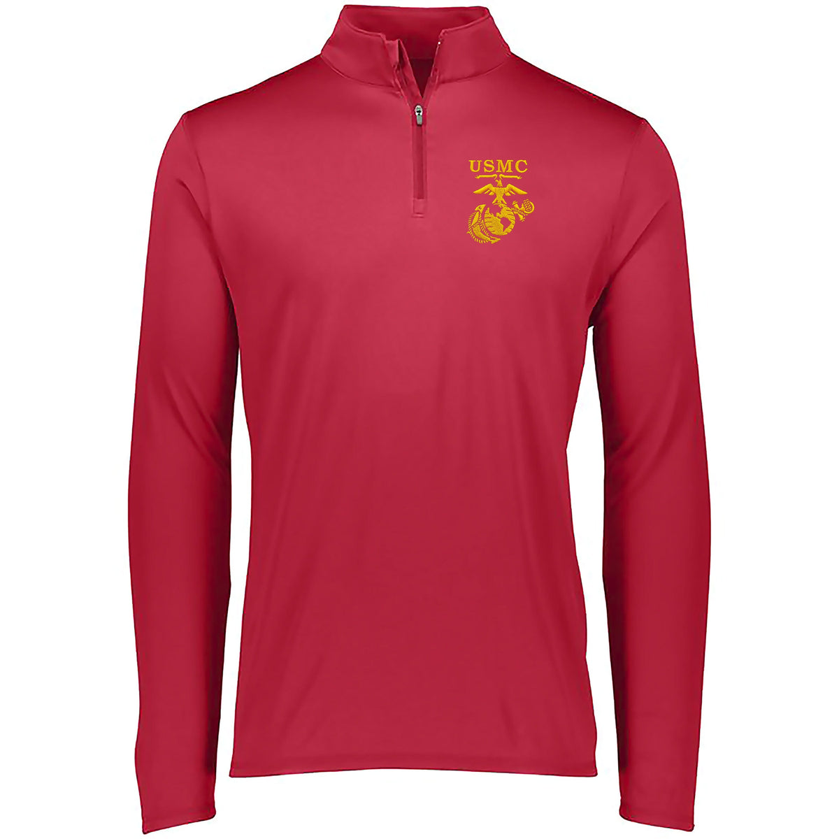 Gold Old School Embroidered lightweight Performance 1/4 Zip Pullover