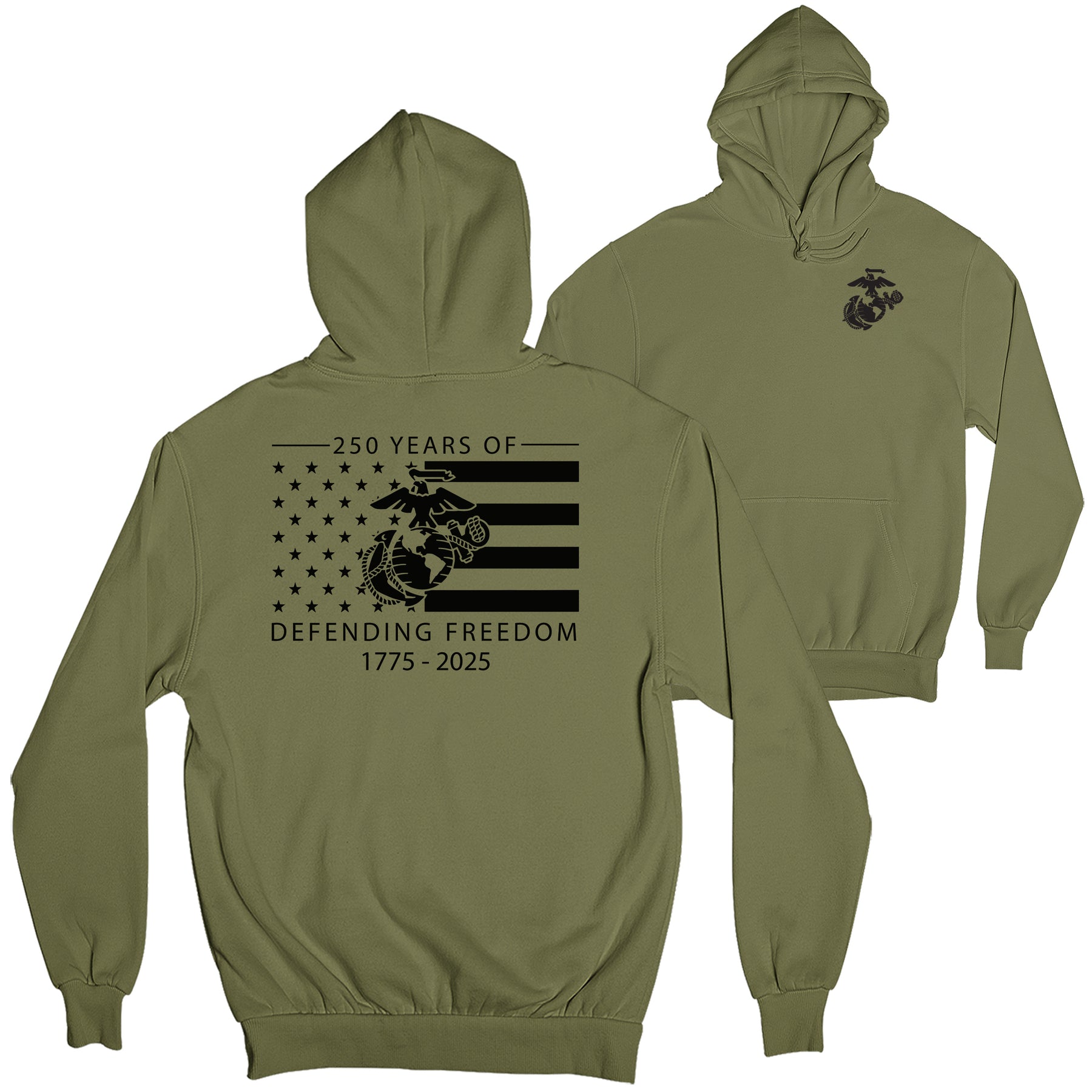 250 Years of Defending Freedom 2-Sided Hoodie