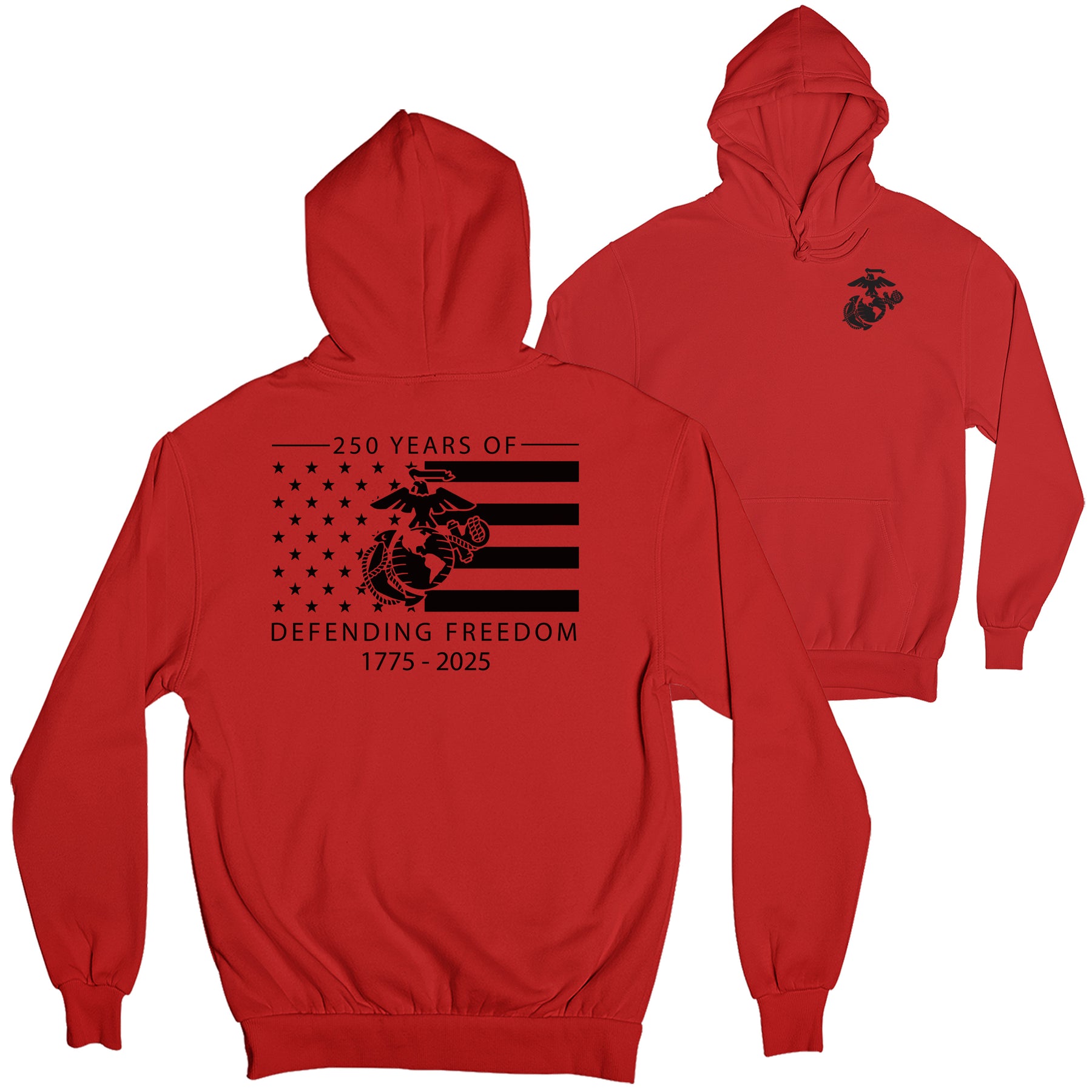 250 Years of Defending Freedom 2-Sided Hoodie