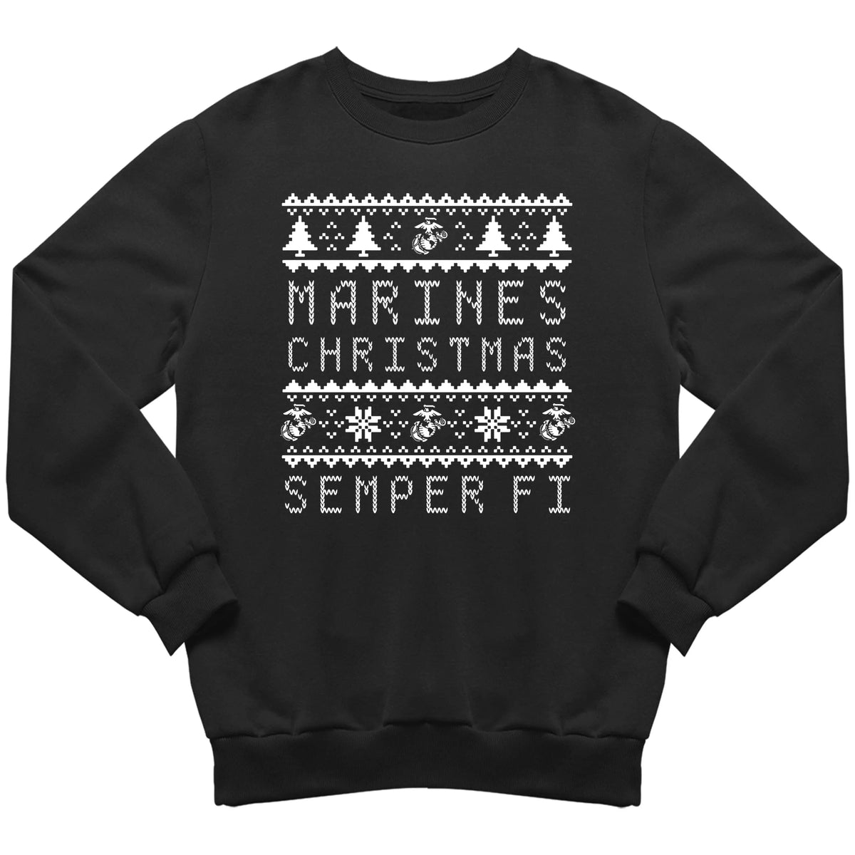 Closeout Marines Christmas Sweatshirt Black