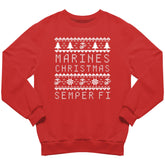 Closeout Marines Christmas Sweatshirt Red