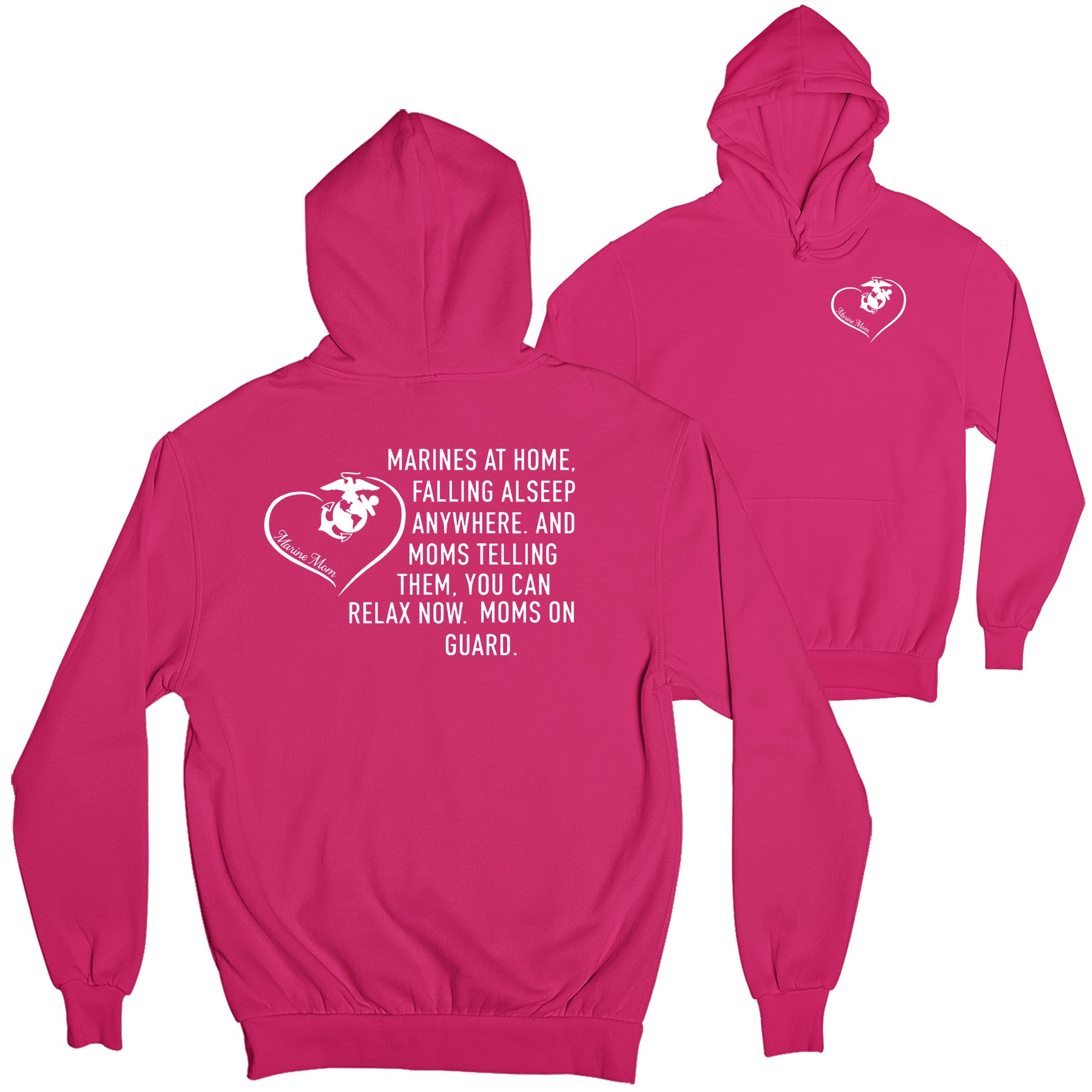 USMC Mom On Guard 2-Sided Hoodie