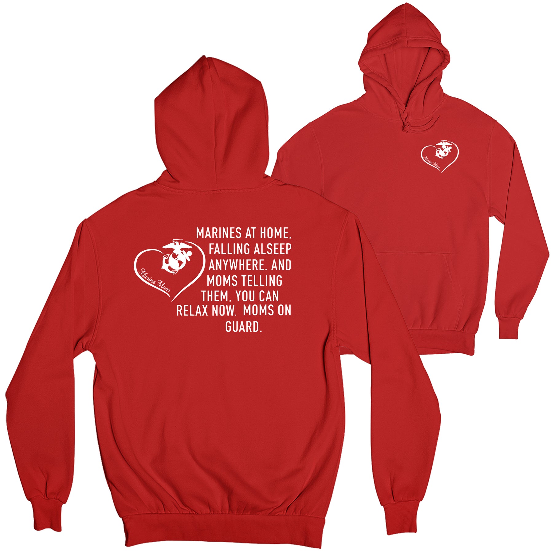 USMC Mom On Guard 2-Sided Hoodie