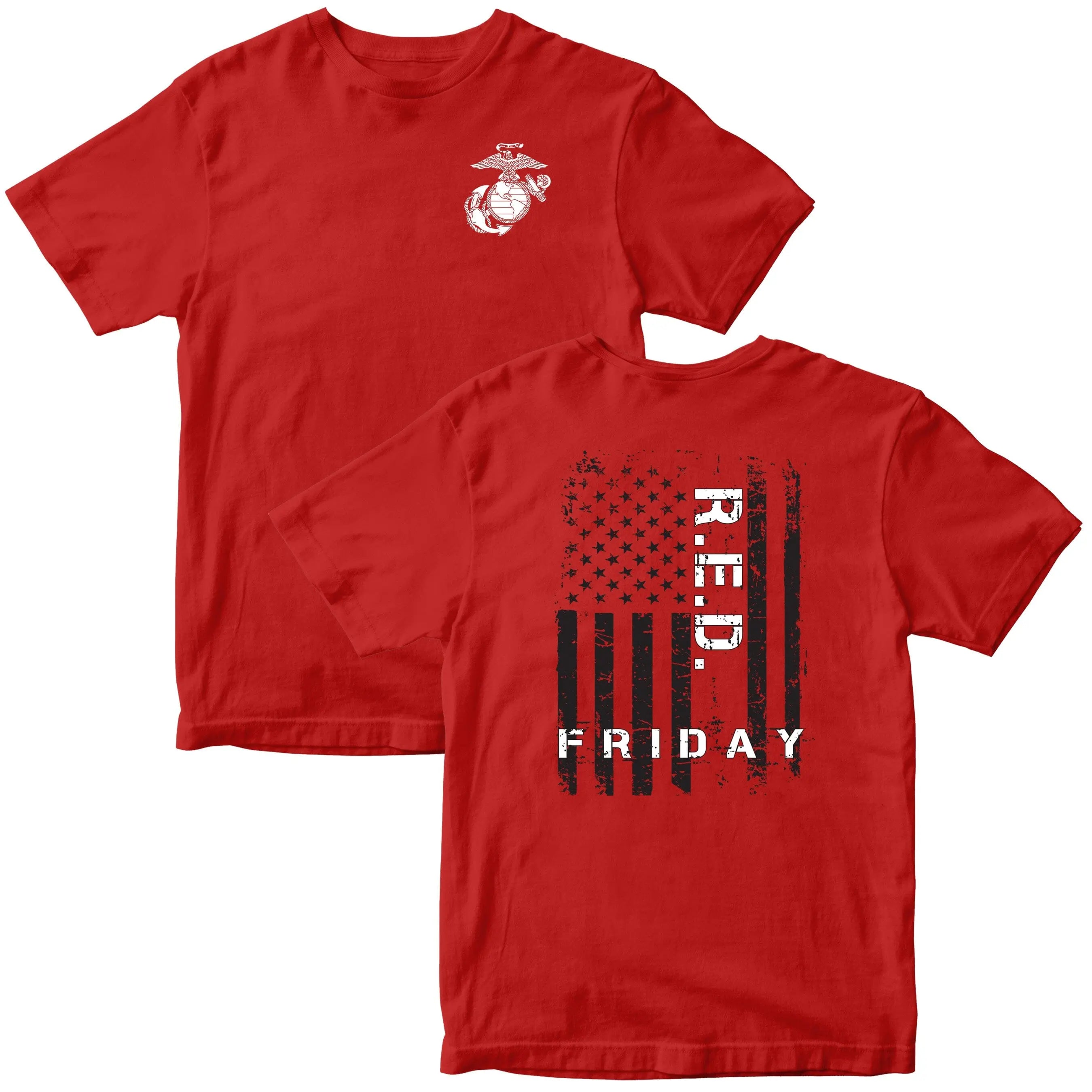 USMC T-Shirts - Marines R.E.D. Direct Corps Marine Friday | Tee