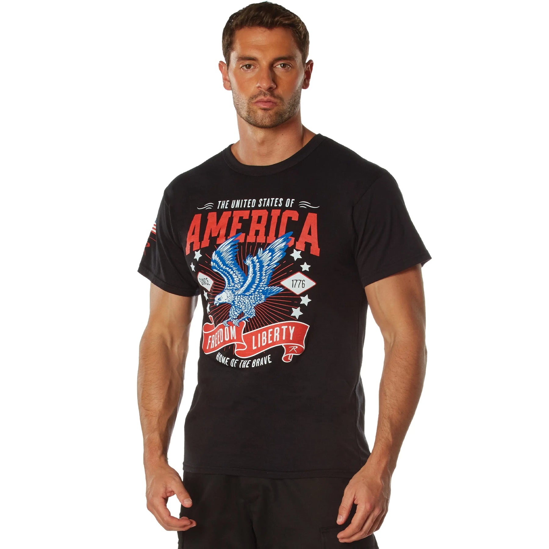 Freedom & Liberty Patriotic Black Tee