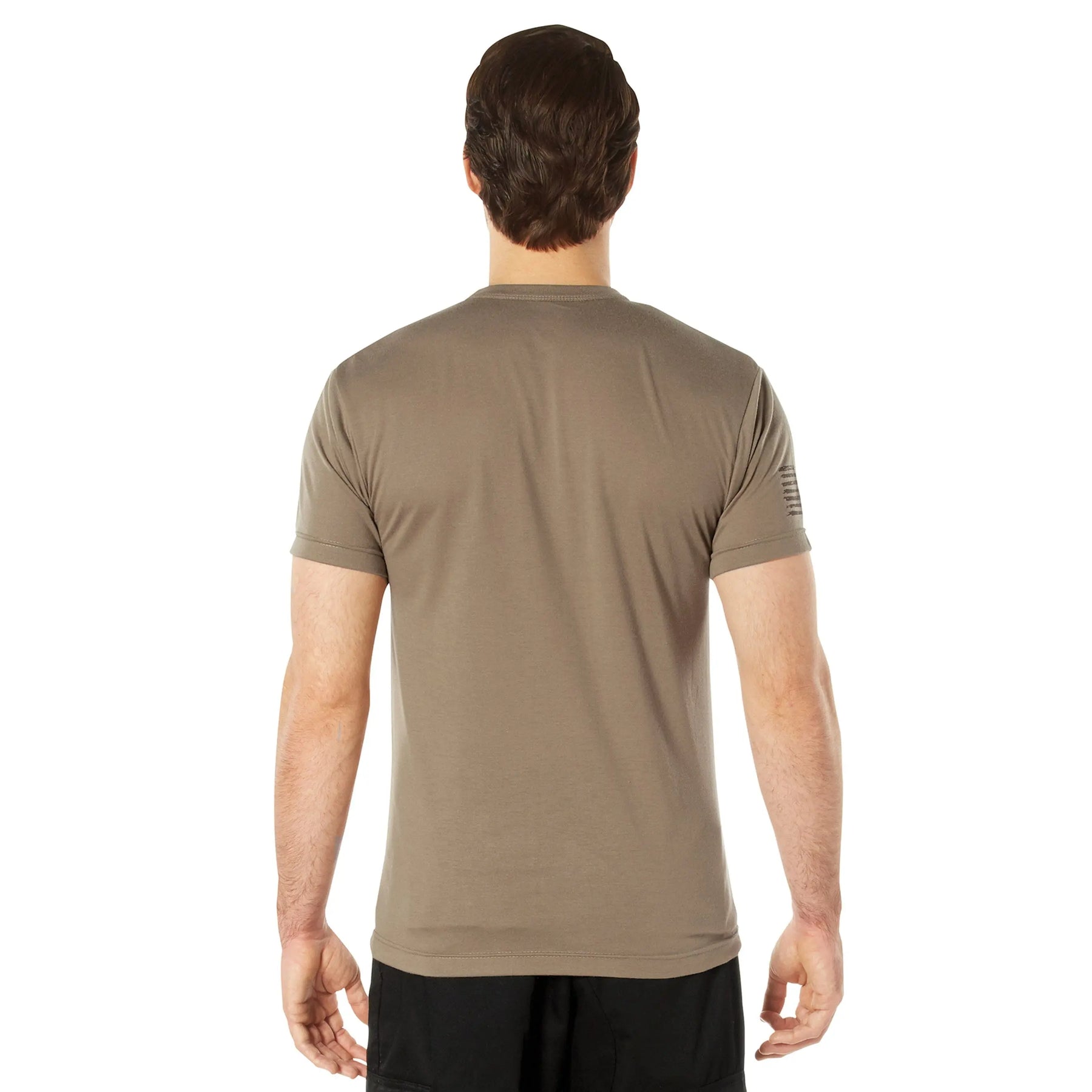 Marines Split Flag & EGA Coyote Performance Tee with Flag Sleeve