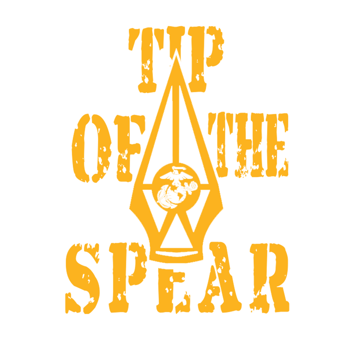 Marines Tip of The Spear 2-Sided Long Sleeve Tee