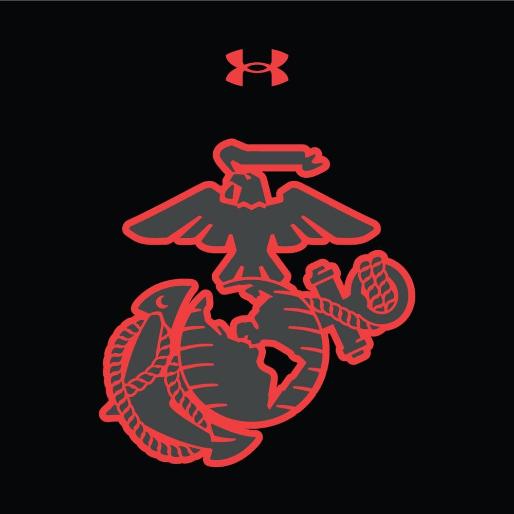 Under Armour Red & Gray EGA Tech Performance Long Sleeve Tee