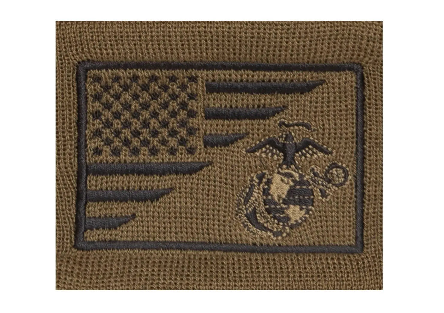 USMC Eagle, Globe & Anchor US Flag Coyote Knit Watch Cap