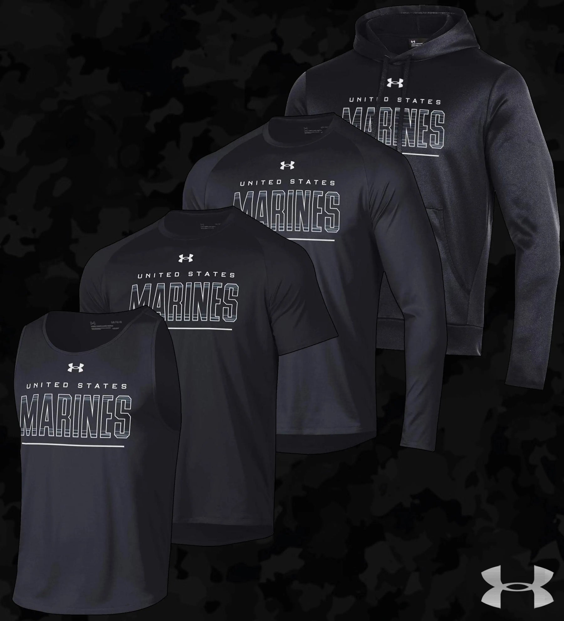Closeout Under Armour Marines Line Tech Performance Tee