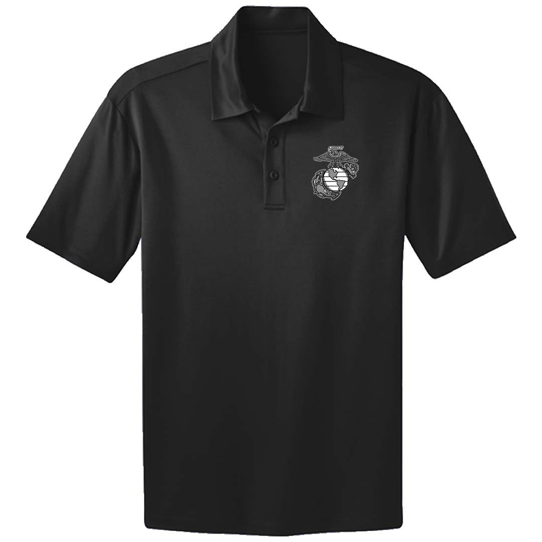 Marines EGA Screen Printed Dri-Fit Performance Polo - Marine Corps Direct