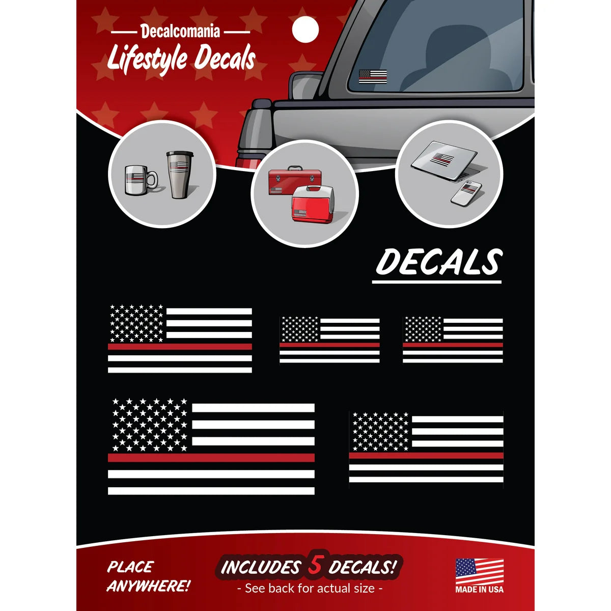 USA Decal - Patriotic | Thin Red Line Flags Decal