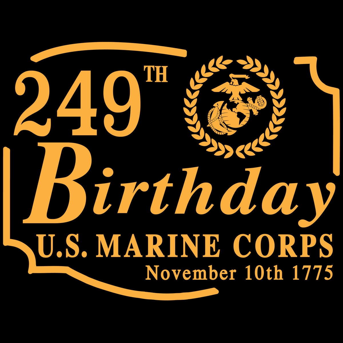 249th Marine Corps Birthday 2-Sided Tee