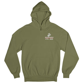 USMC 250 Years Embroidered Hoodie