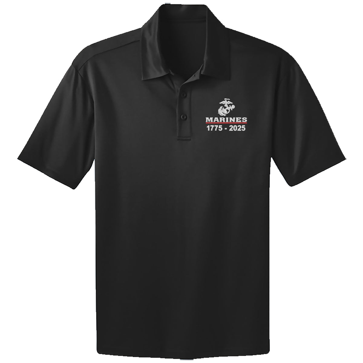 USMC 250 Years Embroidered Performance Polo