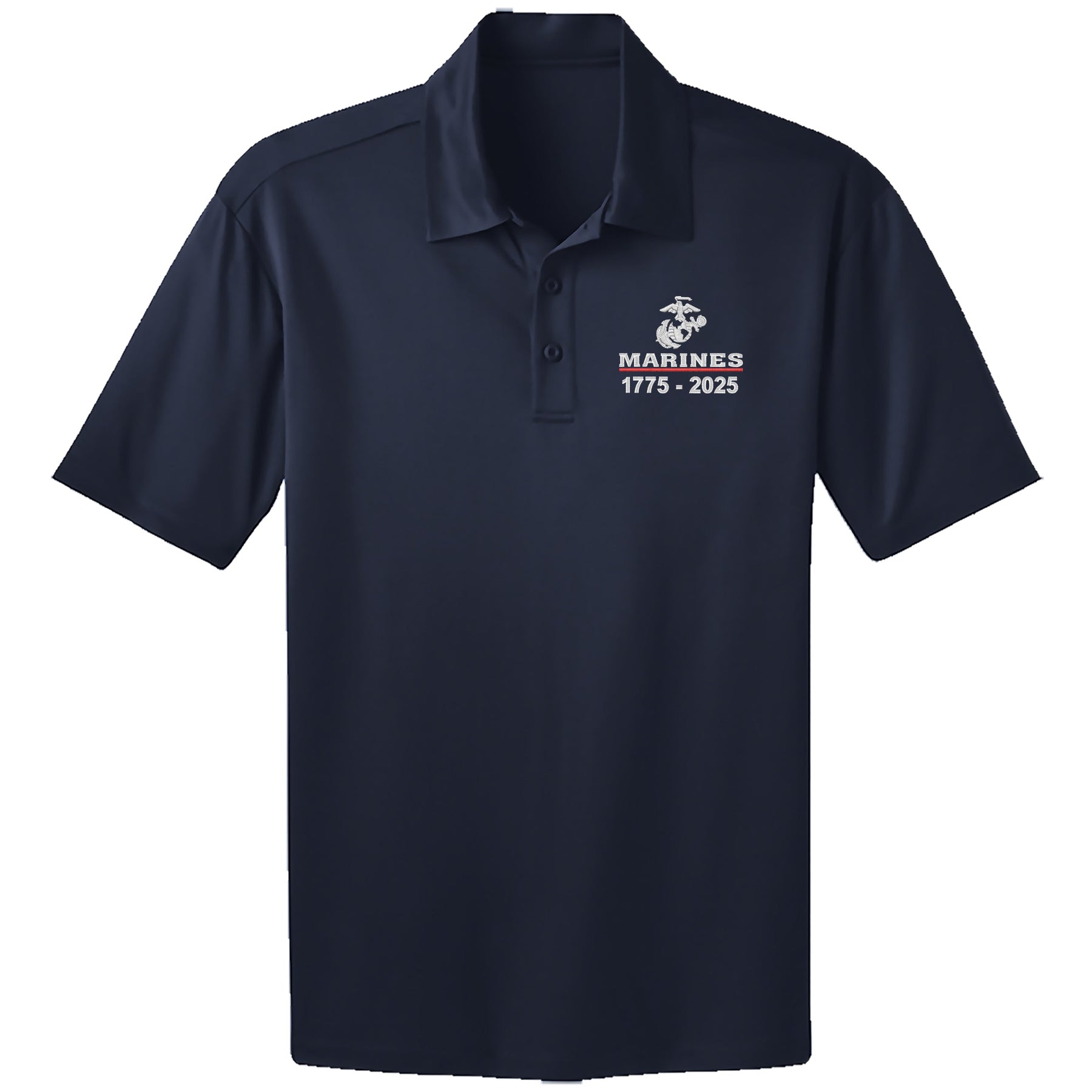 USMC 250 Years Embroidered Performance Polo