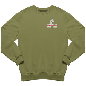 USMC 250 Years Embroidered Sweatshirt