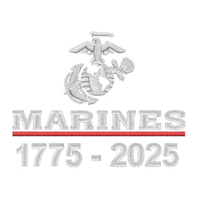 USMC 250 Years Embroidered Embroidered Quarter-Zip Cadet Collar Sweatshirt