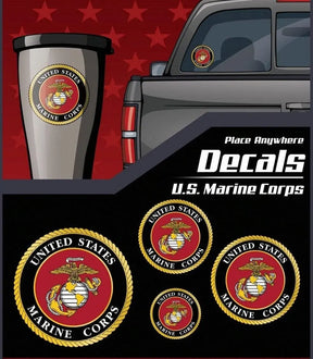 USA-Decal U.S. Marine Corps Seal Logo 4 Pack Decals