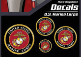 USA Decal - Marines | U.S. Marine Corps Seal Logo 4 Pack Decals