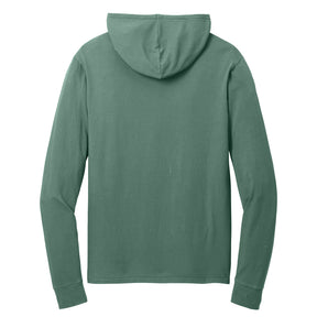 Marines EGA Bleach Washed Hooded Pullover Tee - Cypress Green