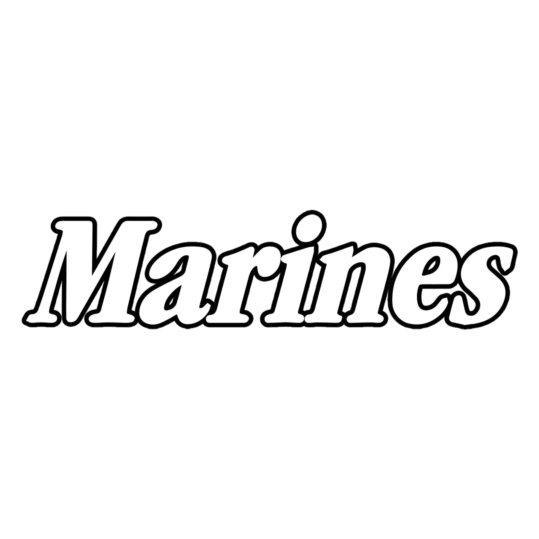 Closeout Charcoal Outlined Marines Chest Seal Tee