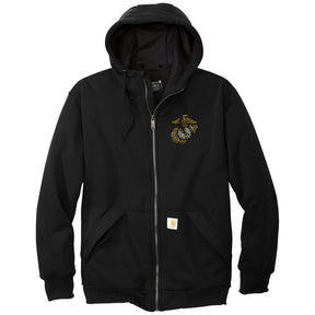 Marines Carhartt Midweight Thermal-Lined Full-Zip Embroidered Sweatshirt