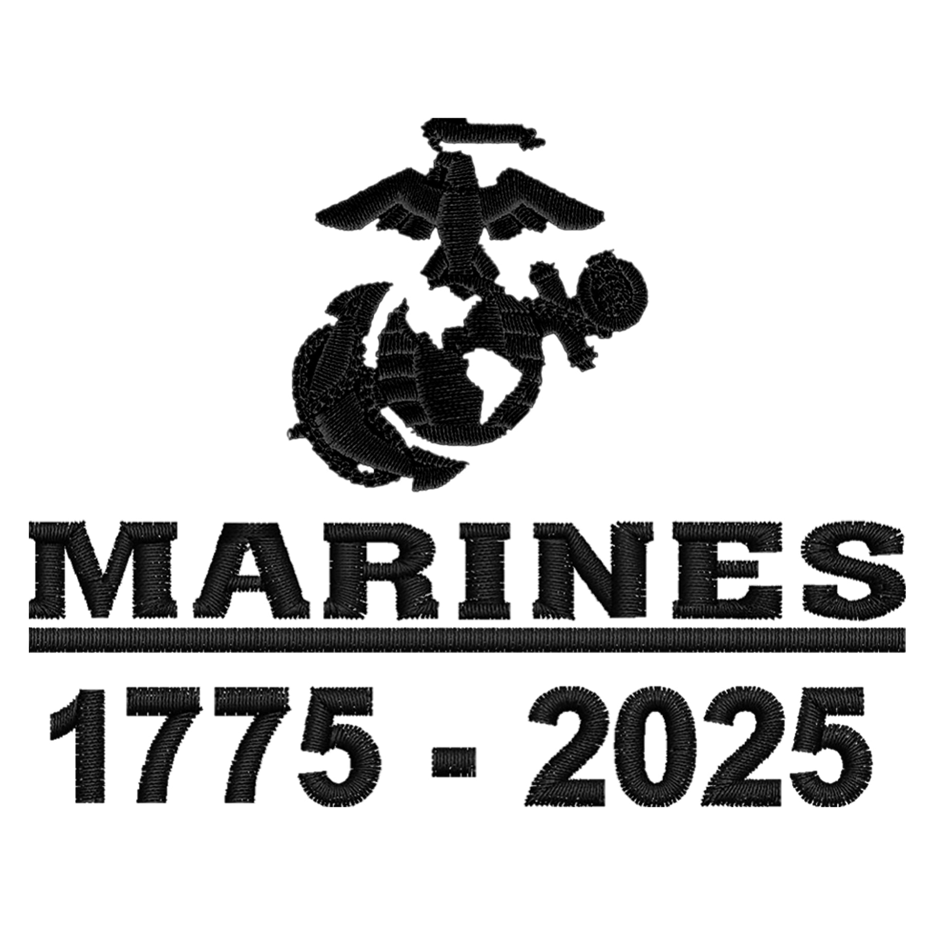 Marines 250 Years Embroidered Camo Cover