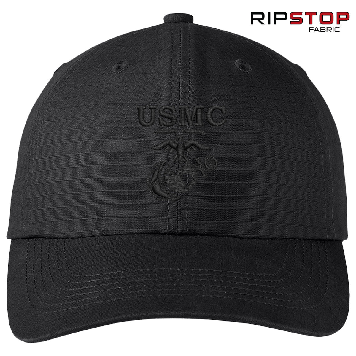 Ripstop Old School Black Hat (Captain's Special)