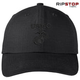 Ripstop Old School Black Hat (Captain's Special)