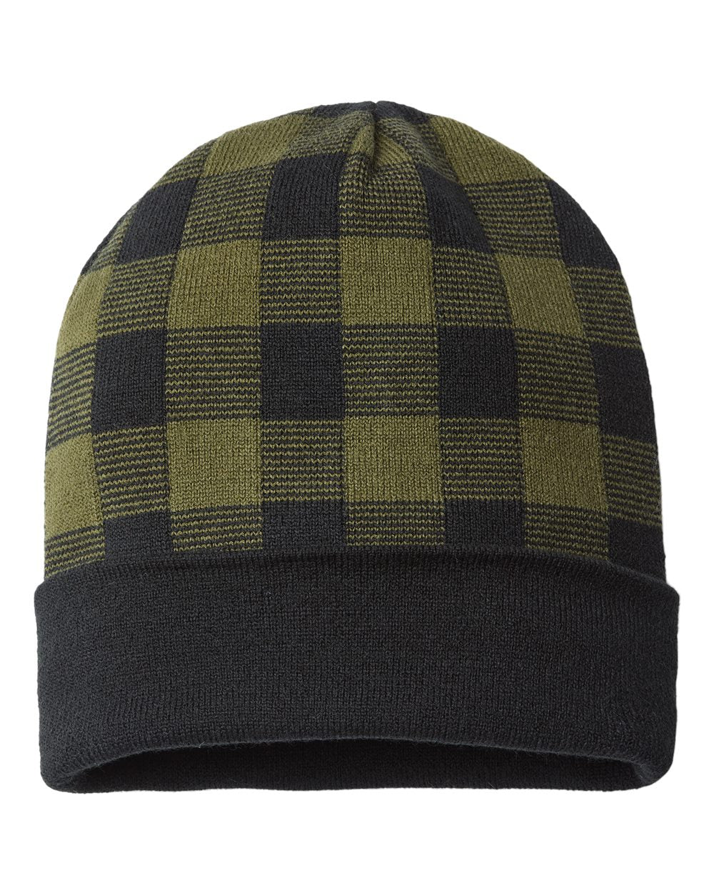 USA-Made Olive Drab and Black Beanie