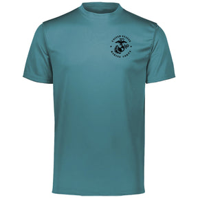 Closeout Full Circle BLK USMC Chest Seal Performance Teal  & Silver Tee