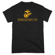 Closeout Gold EGA Over Semper Fi 100% Cotton Tee