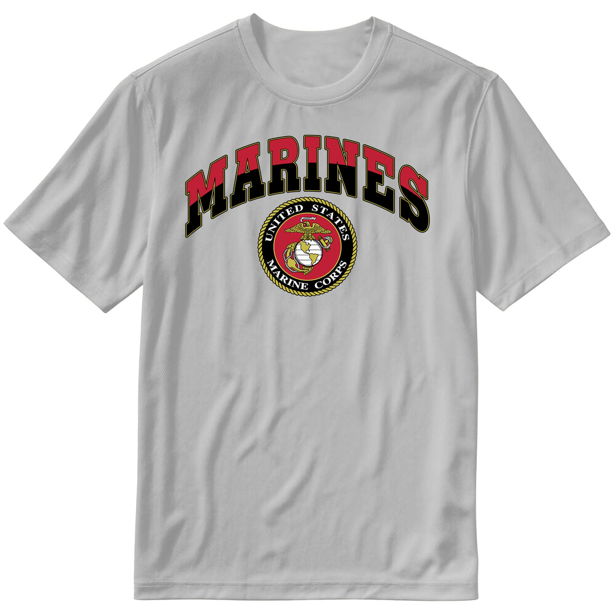 Combat Charged Classic Marines Silver Performance Tee