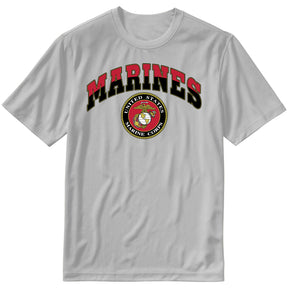 Combat Charged Classic Marines Silver Performance Tee