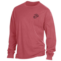 Comfort Wash EGA Crimson Red Long Sleeve Tee