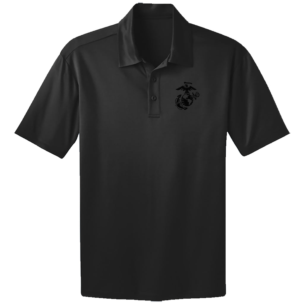 USMC Polo Covert EGA Embroidered Performance Polo Marine Corps Direct