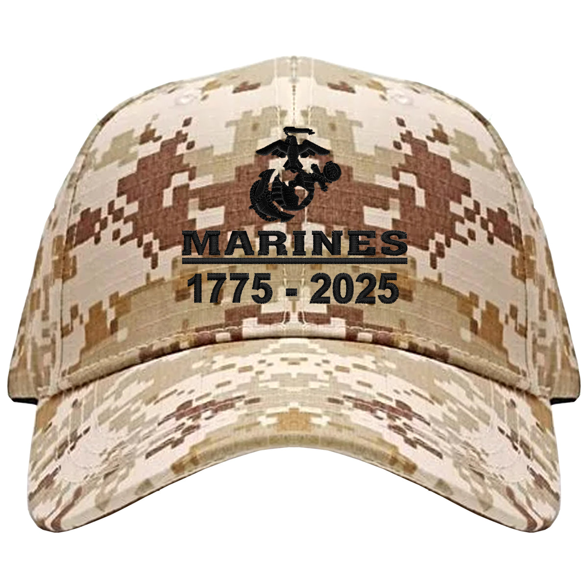 Marines 250 Years Embroidered Camo Cover