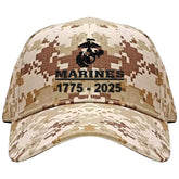 Marines 250 Years Embroidered Camo Cover