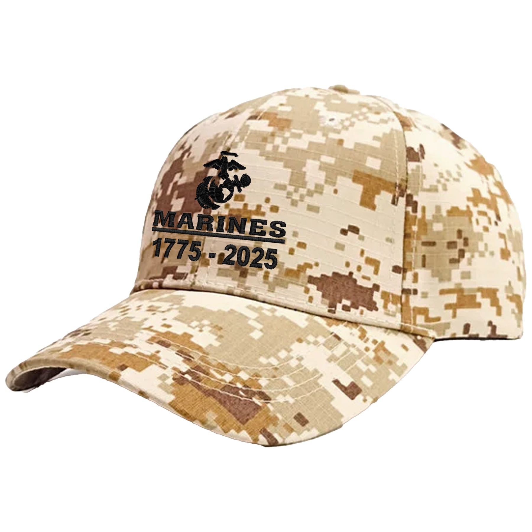 Marines 250 Years Embroidered Camo Cover