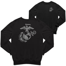 USMC Grey Distressed EGA 2-Sided Sweatshirt