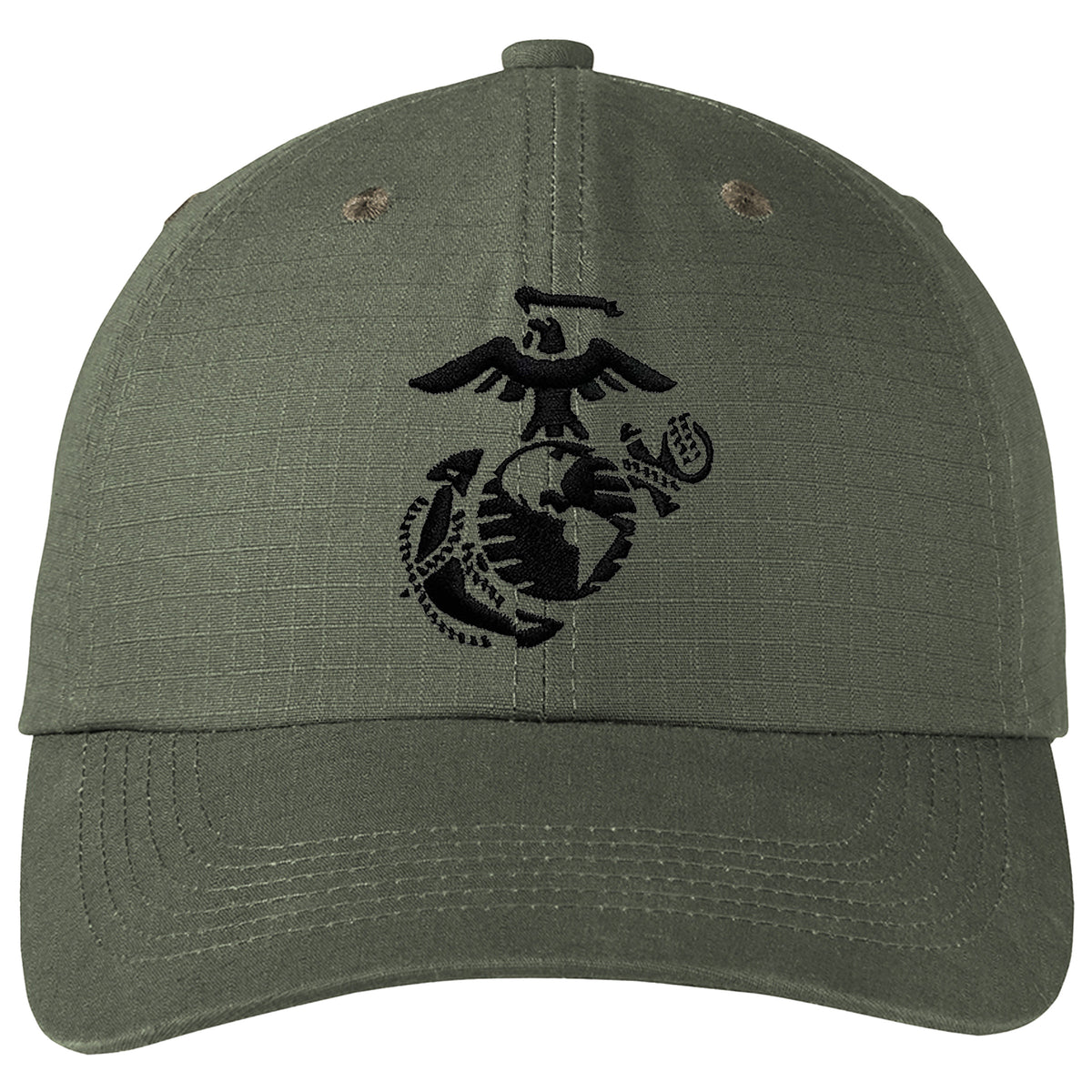 Marines Black EGA on OD Green Hat (Captain's Special)