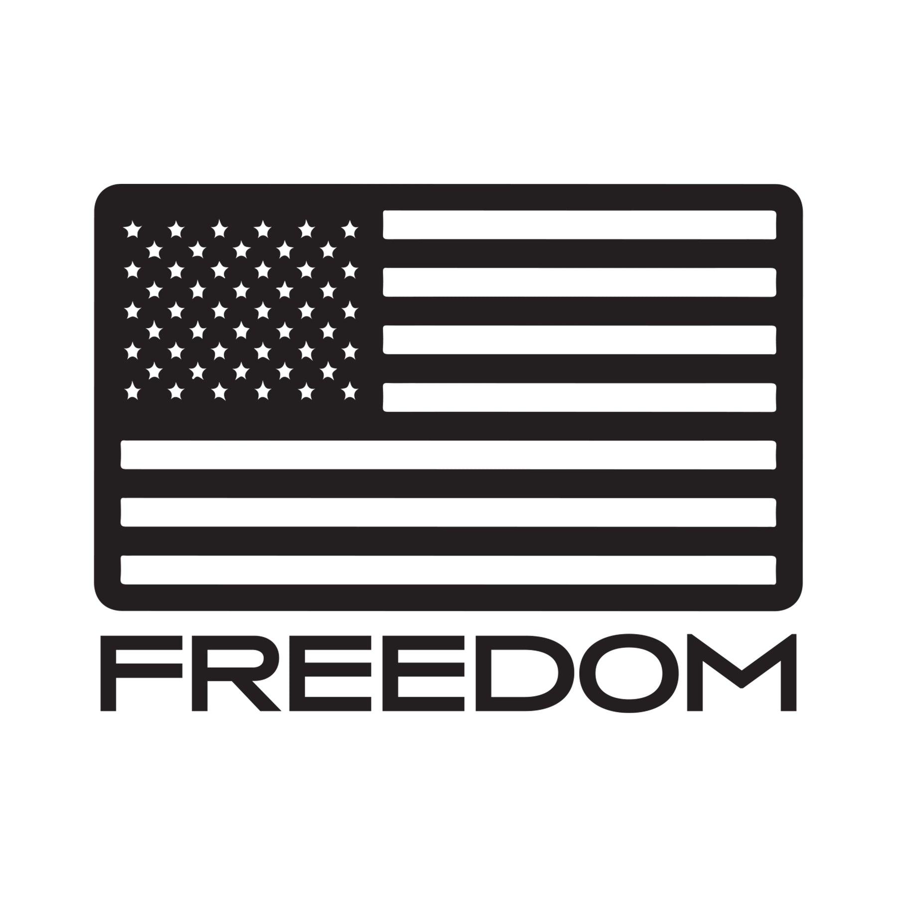 Freedom Blk Flag Chest Seal Military Tee