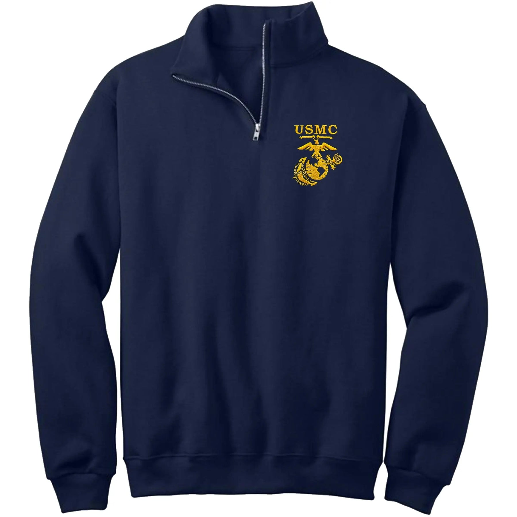 Gold Old School Heritage EGA Embroidered Quarter-Zip Cadet Collar Sweatshirt