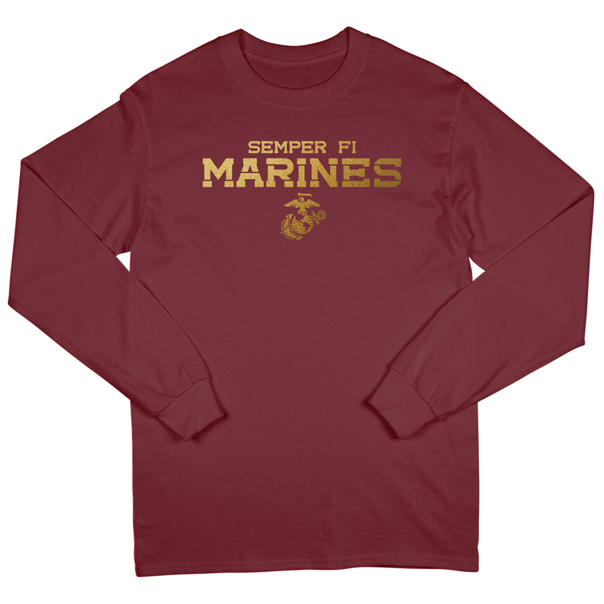 Marines Phosphorus Gold Semper Fi Long Sleeve Tee