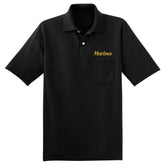 Gold Marines Embroidered Pocket Polo